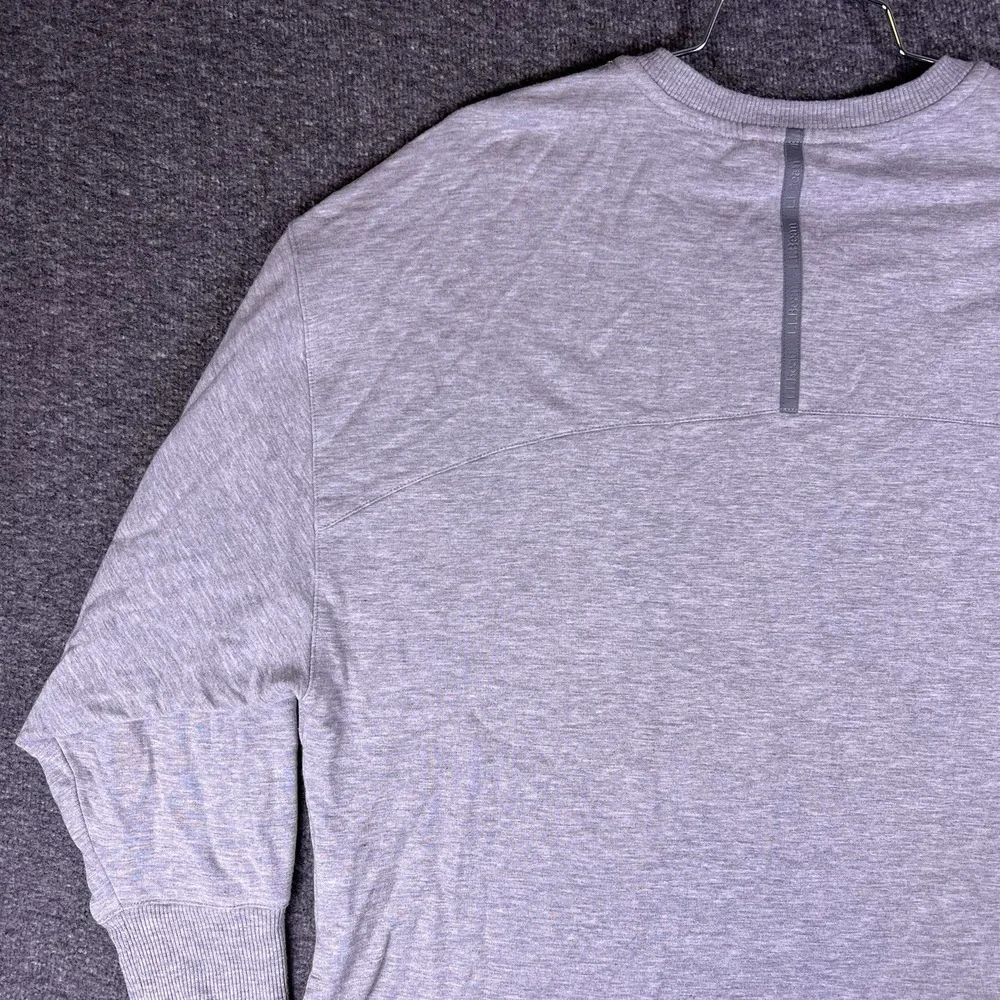 LL Bean Sweater Womens Medium Gray Heathered Dolman Lightweight Pullover Stretch